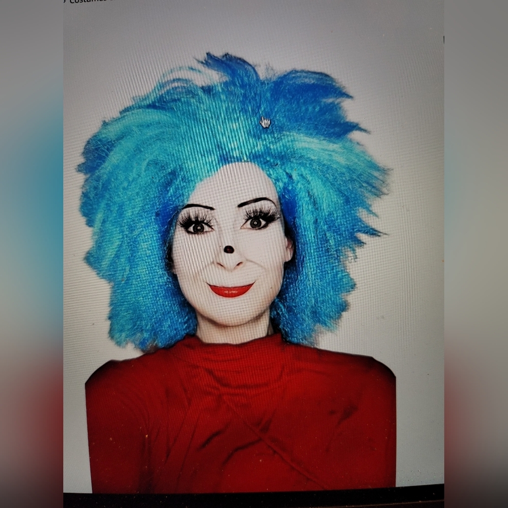 NIB BLUE THING WIG ALLAURA HIGH QUALITY CURLY WIG